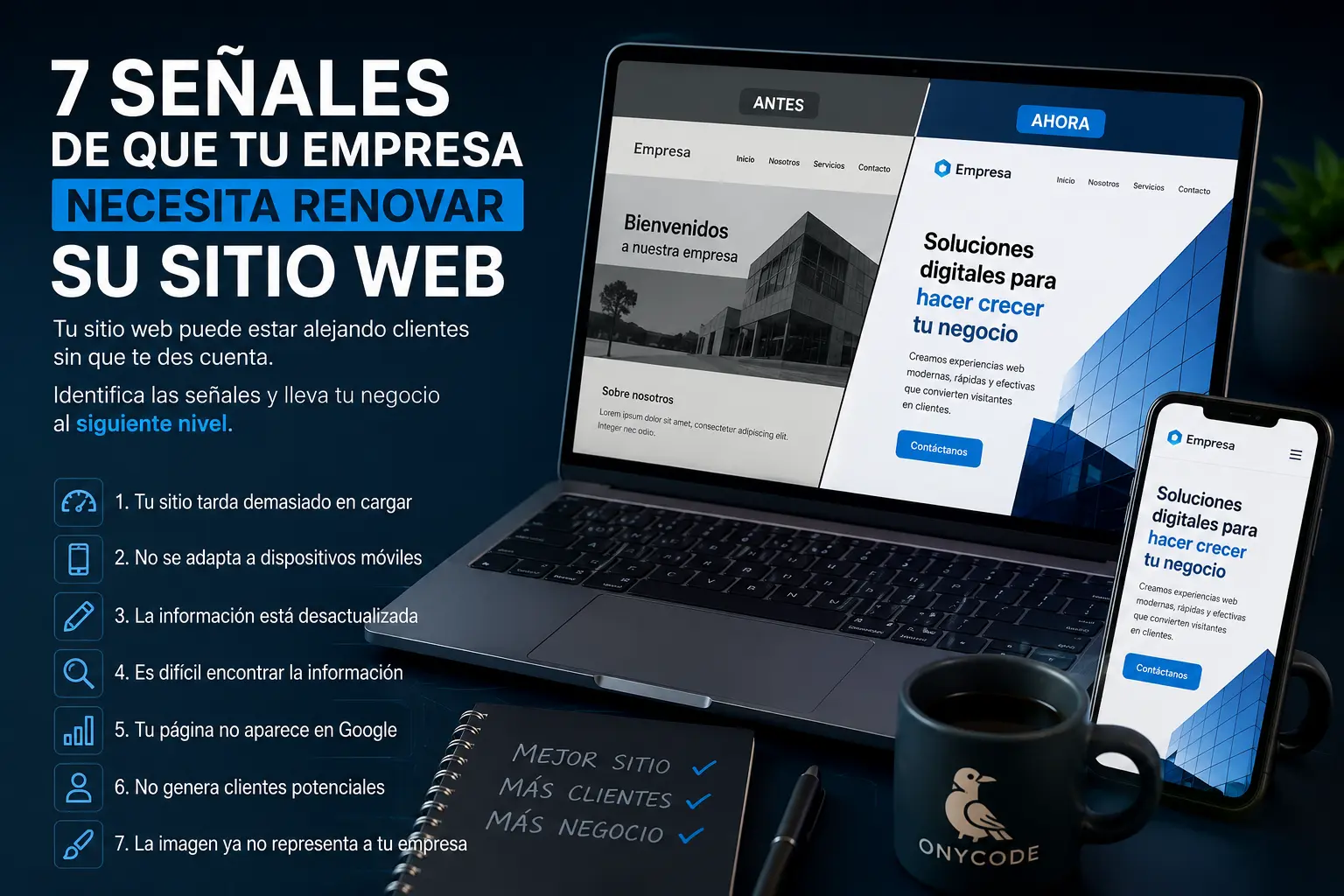 7 señales de que tu empresa necesita renovar su sitio web